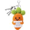 Générique uncinetto positivo - 4,5 pollici, peluche Amigurumi all'uncinetto divertente, regalo fatto a mano | Carota antistress in possesso di un regalo motivazionale, amico di ufficio stimolante per le feste