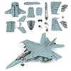 SEBUNAS Modellino Aereo F/A-18F VFA-2 Bounty Hunters Caccia Scala 1:72 Kit Modellismo Assemblaggio Rapido Plastica Aerei Militari Giocattolo con Supporto - Regalo Bambini Natale