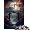 AITEXI Puzzle famiglie Regalo Fantasia giapponese Porta della luna 1000 pezzi Puzzle in legno Puzzle adulti Regali Lista dei desideri Natale con Babbo Natale 1000 pezzi （50x75 cm）