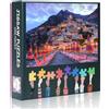 TISHIRON Puzzle da 1000 pezzi per adulti - Bellissimo Positano sulla Costiera Amalfitana Italia - Paesaggio destinazione europea - Vintage città costiera opera d'arte soggiorno decorazione