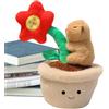 Doiyislem Un Capibara di Peluche - Cuscino Abbraccio Bambola a Forma di una Fioriera | Giocattolo Capibara Simpatico Coccoloso - Per Bambini, per Adulti, per Pasqua, per Laurea, per Compleanno e per