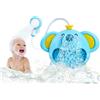 SPITZER TOYS® Giocattolo per vasca da bagno, elefante in schiuma con doccia, giocattolo acquatico con bolle di sapone, giocattolo per vasca da bagno con musica, giocattoli da bagno, divertimento per