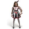 Spooktacular CreationsCostume da clown per bambine, spaventoso costume da clown per Halloween, vestito da giullare sanguinante bianco e nero per bambine (XL (12-14 anni))