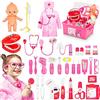 Fivejoy Valigetta Dottore Bambini Giochi Bambina 3 Anni, Kit Dottore Bambini Giocattolo di Imitazione, Giochi Bambina Natale Compleanno Regalo per Bambine e Bambine di 3 4 5 Anni