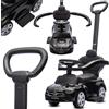 sun baby Macchinina Cavalcabile per Bambini, Macchina a spinta da 12 mesi, schienale alto, volante audio, poggiapiedi estensibili, vano portaoggetti (Nero)