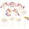 Teogneot Toppers Cupcake Unicorno Decorazione Cupcake per Addio al Nubilato Kids Party