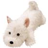 Générique Westie, giocattolo in peluche adorabile - cuscino realistico e morbido, per l'età prescolare, tutti/piccoli e regalo neonato, in cotone felpato, 43 x 19 x 10 cm, per cibo, , divano e