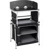 BRUNNER 0422097N.C03 Kitchenette, Mobiletto da Cucina in Campeggio O Verande Caravan, Compatto, Pieghevole, Colore Nero, Resistente alle Intemperie
