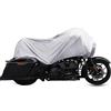 X AUTOHAUX Motorcycle Cover Lightweight Half Cover Outdoor Waterproof Rain Dust Protector Silver Tone L Size for Most Full Dress Touring Cruiser