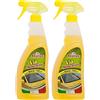 Rhütten Via Moscerini, Rimuove Moscerini e Insetti Essiccati da Parabrezza, Fari, Mascherina, 750ml (Confezione da 2)