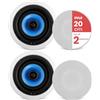 Pyle Altoparlanti Auto 2 Vie da Incasso 20,3 Centimetri, Speaker 300 Watt, Coppia Casse Audio da Parete/Soffitto, Tweeter a Cupola in Seta da 2,5 Centimetri, Controllo Treble Regolabile
