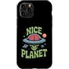UFO Believer Custodia per iPhone 11 Pro Nice Planet - Teschio UFO alieno retrò