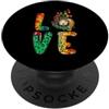 Australian Shepherd Dog Funny Sunflower Amore Australiano Pastore Cane Divertente Girasole Tie Dye Leopardo PopSockets PopGrip Adesivo