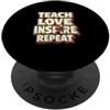 Regalo per sollevamento pesi fitness con Teach Love Inspire Repeat sollevamento pesi con bilanciere PopSockets PopGrip Adesivo