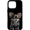 Ross Design Custodia per iPhone 16 Pro Illustrazione Digitale Chihuahua Grafica Moderna