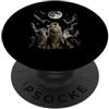 Cat Howling Moon 90s Meme Graphic Nature Tre gatti che ululano alla luna anni '90 Meme divertente amante dei gatti PopSockets PopGrip Adesivo