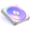 NZXT F120U Ultra RGB — Ventola PWM 120 mm per case PC — Illuminazione RGB multi-zona — Ultra-silenziosa sotto 37 dBA — Cuscinetto fluidodinamico — Compatibile NZXT CAM — Bianco