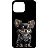 Ross Design Custodia per iPhone 16 Pro Max Illustrazione Digitale Chihuahua Grafica Moderna
