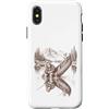 Funny Outdoors Clothing for Men Women Ki Custodia per iPhone X/XS Pesca Bigfoot e alieno divertente all'aperto deserto