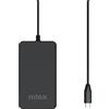 Nilox Caricabatterie USB-C GaN 100W per Laptop e Notebook, Alimentatore Fast Charge Power Delivery, Compatibile con MacBook Tablet Smartphone, Cavo USB-C 1,8 m, Design Compatto Ultrasottile, Nero