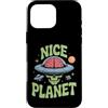 UFO Believer Custodia per iPhone 16 Pro Max Nice Planet - Teschio UFO alieno retrò