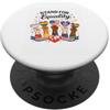 Liberty & Justice Supporto per uguaglianza diversità Unity Grafica ispiratrice PopSockets PopGrip Adesivo