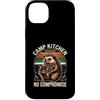 Hedgehog Camp Cooking Outdoor Kitchen Lo Custodia per iPhone 14 Plus Cucinaio da campeggio Hedgehog, chef da campeggio senza compromessi