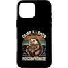 Hedgehog Camp Cooking Outdoor Kitchen Lo Custodia per iPhone 16 Pro Max Cucinaio da campeggio Hedgehog, chef da campeggio senza compromessi