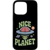 UFO Believer Custodia per iPhone 15 Pro Max Nice Planet - Teschio UFO alieno retrò