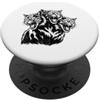 Gatto TShirt Grunge Gotico Vintage Alt Y Cat TShirt Spaventoso Gatto Gattino Spaventoso Halloween PopSockets PopGrip Adesivo