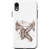 Funny Outdoors Clothing for Men Women Ki Custodia per iPhone XR Pesca Bigfoot e alieno divertente all'aperto deserto