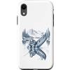 Funny Outdoors Clothing for Men Women Ki Custodia per iPhone XR Pesca Bigfoot e Alien all'aperto nella natura selvaggia