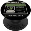 Pixelwave Labs Introverting in Progress Design Retrò Computer PopSockets PopGrip Adesivo