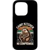 Hedgehog Camp Cooking Outdoor Kitchen Lo Custodia per iPhone 15 Pro Cucinaio da campeggio Hedgehog, chef da campeggio senza compromessi