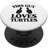 Wholesome Turtle Lover Merch with Retro Questo ragazzo ama le tartarughe due pollici PopSockets PopGrip Adesivo