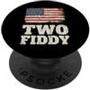 Two Fiddy Retro Designs Due Fiddy Retro Bandiera Americana Divertente Meme PopSockets PopGrip Adesivo