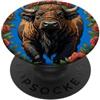 Oklahoma Territory Symbols Gifts & Tees Oklahoman Buffalo circondato da rose dell'Oklahoma PopSockets PopGrip Adesivo