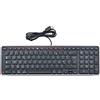 Contour Design Contour Balance Keyboard | Tastiera cablata con USB, ultrasottile, ergonomica, tastierino numerico + tasti multimediali, digitazione confortevole casa/ufficio, Windows e Mac - Silver - Layout FR