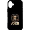 John Design Custodia per iPhone 16 Plus Nome John