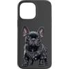 Ross Design Custodia per iPhone 13 Pro Max Illustrazione Bulldog Stile Grafico Moderno