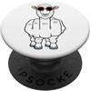 Grandio Design Introverted Intellectual Dito Medio Divertente Pecora Inappropriato Rude Antisociale Agnello PopSockets PopGrip Adesivo