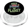 UFO Believer Nice Planet - Teschio UFO alieno retrò PopSockets PopGrip per MagSafe