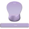 MOSISO Supporto Poggiapolsi Mouse&Tastiera,Tappetino Mouse Ergonomico con Memory Foam Concavo e Curvo,Base Antiscivolo,Sollievo Dolore,Comodo Tappetino Rettangolare Tipo Facile Casa/Ufficio, Viola