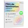 StarMaker 10 fogli A4 pellicola laminante a freddo olografica, fuochi d'artificio | Autoadesiva, protegge foto e adesivi, compatibile con plotter da taglio