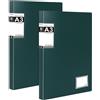 Srvnpioy 2 Pezzi Portalistini A3, 80 Tasche 160 Viste, in PP, Verde