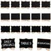 WUMZIRA 15 Mini Lavagnette Cancellabili in 3 Stili, Segnaposto Matrimonio e Battesimo, Cartellini Prezzi per Alimenti, Piccola Lavagna con Cavalletto per Buffet, Compleanni e Ristorazione (Set da 15)