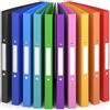 ACROPAQ - 10 x Raccoglitore ad anelli A4 morbido - 2 Anelli - Con etichette sul dorso, Dorso 2,5 cm, Colore Arcobaleno dalla collezione Natura - Raccoglitori con anelli A4