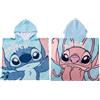 CERDÁ LIFE'S LITTLE MOMENTS Poncho Stitch Bambino e Bambina - Poncho Stitch con cappuccio e asciugatura rapida, asciugamano poncho per bambini, spiaggia, piscina ed estate, bagno per bambini leggero e assorbente