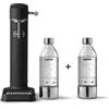 Aarke Carbonator 3, Gasatore D'Acqua Per Trasformare L'Acqua In Acqua Frizzante, 2 x Bottiglie (800ml), Finitura Nera Opaca