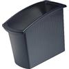 HAN 1x cestino gettacarte Cestino nero MONDO da 18 litri, in plastica | Prodotto in Germania, 194x450x345 mm, inserto per cestino rifiuti, ufficio, cucina, riciclaggio, separazione rifiuti, umido